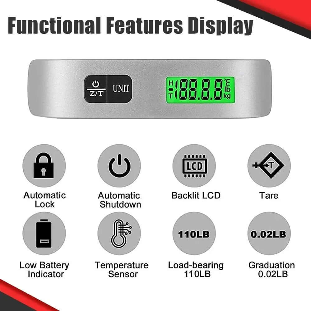  Portable Luggage LCD Scale