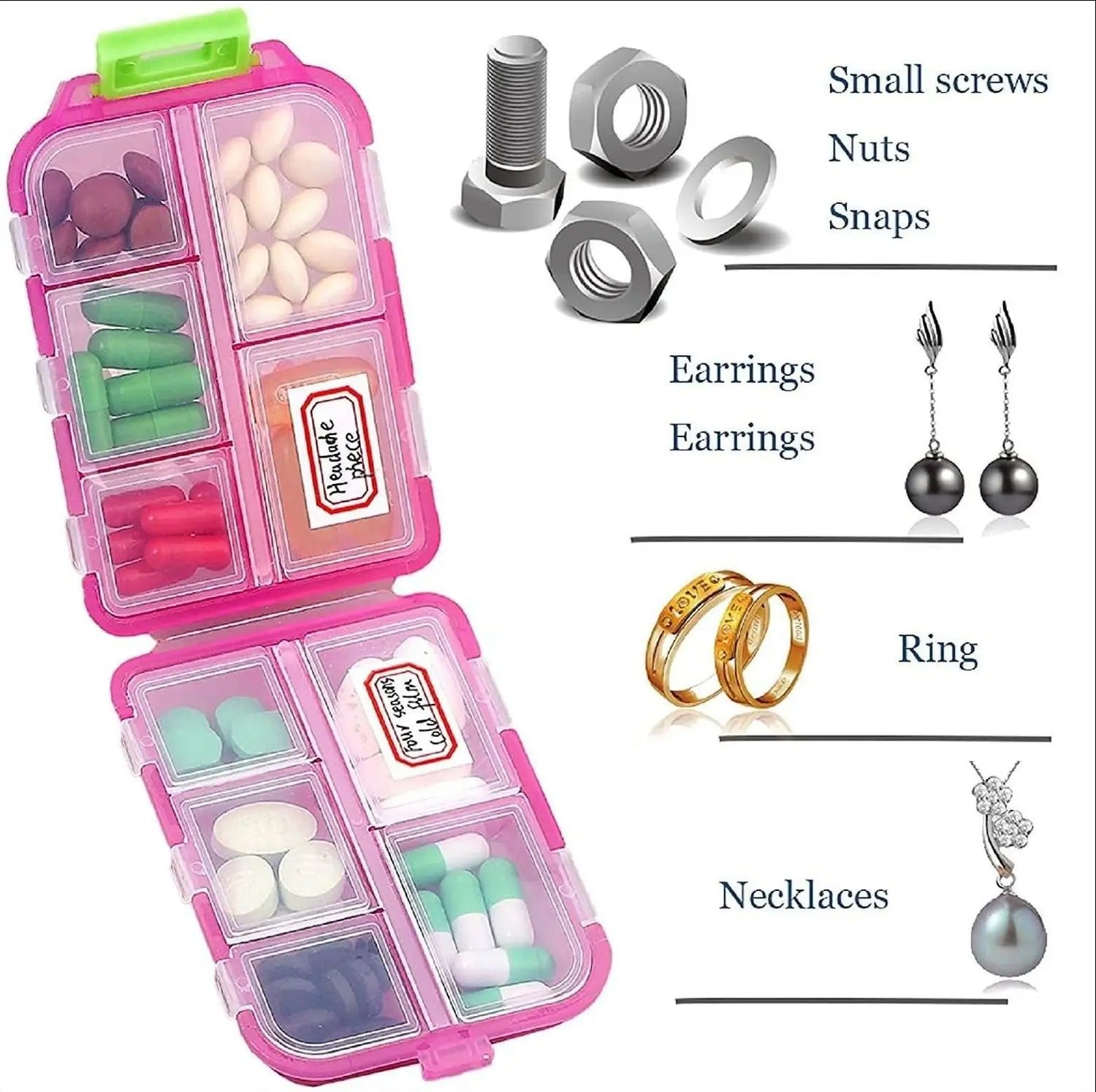 Travel Pill Organizer 10